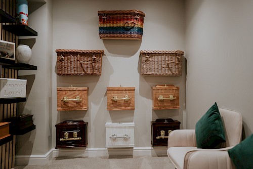 Funeral directors in Cradley Heath - Casket Display