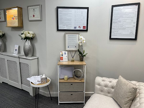 Official Certification on display at Hickton Family Funeral Directors Halesowen branch.