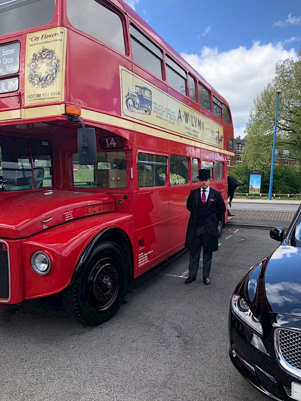 Hickton Family Funeral Directors Wolverhampton can arrange a routemaster bus.