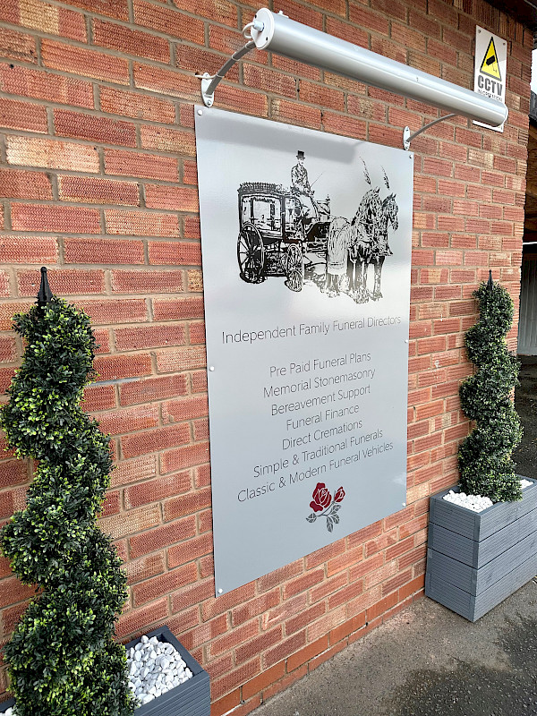 Kidderminster and Stourport Funeral Directors Signage